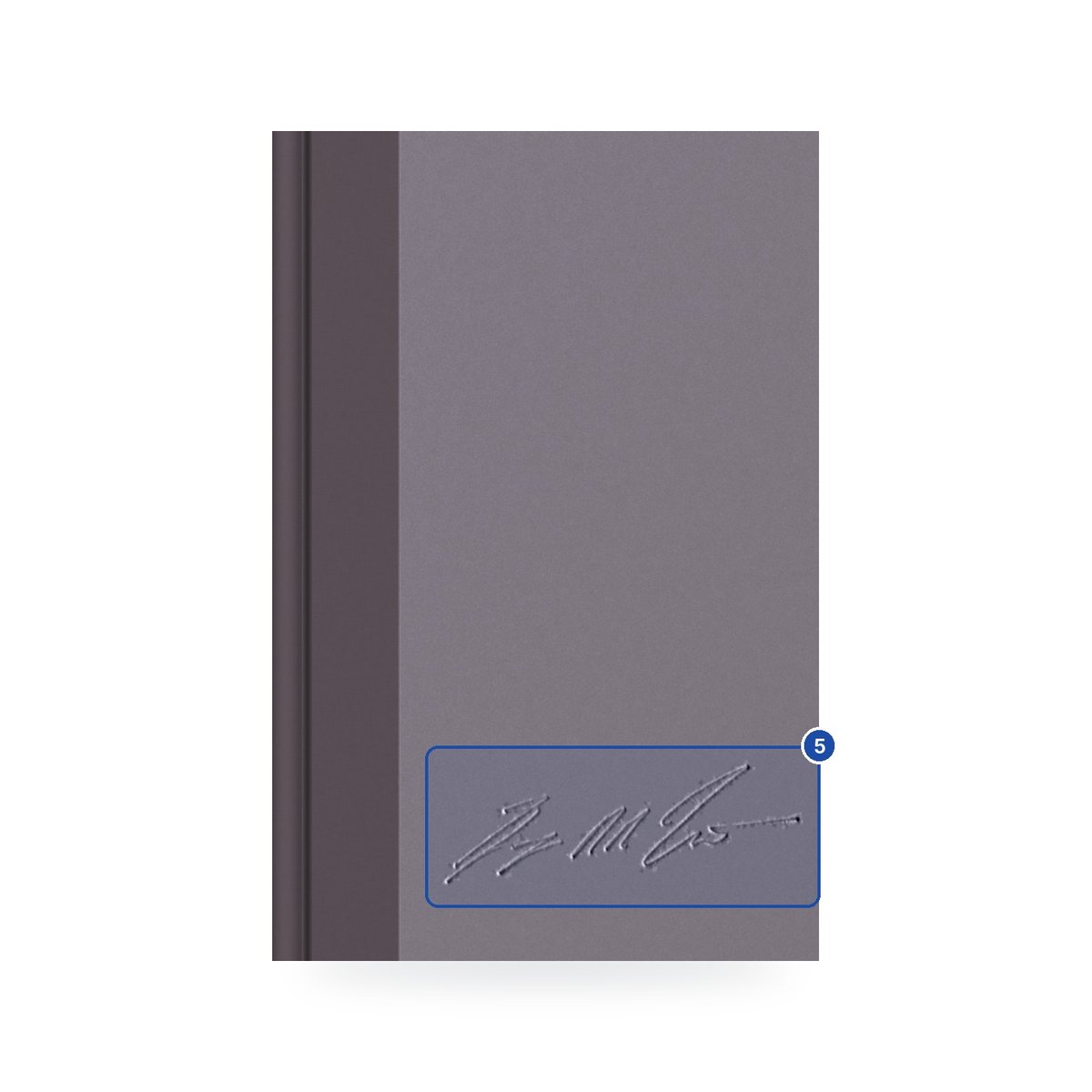 A Game of Thrones first edition front board with George R.R. Martin’s blind-stamped facsimile signature