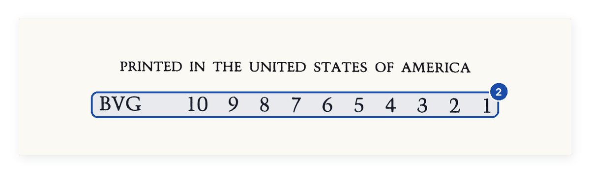 A Game of Thrones first printing number line BVG 10 9 8 7 6 5 4 3 2 1