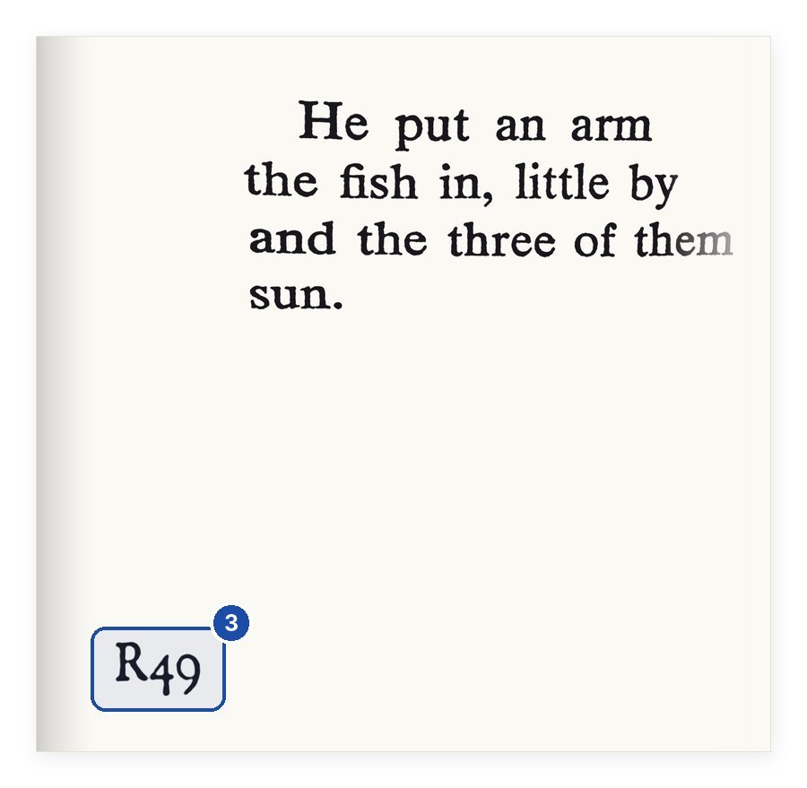 The Shining first edition gutter code R49 at the foot of page 447